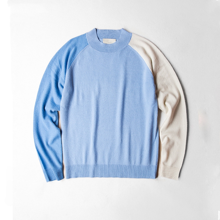 Plain Knit Crew Neck Cashmere Sweater