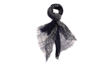 Water Soluble Plaid Cashmere Scarf