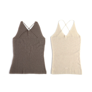 Strap Sleeveless Cashmere Sweater