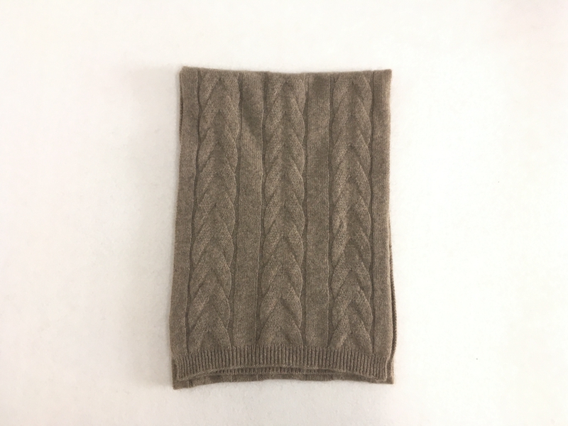 Cable Knitted Cashmere Scarf for Women