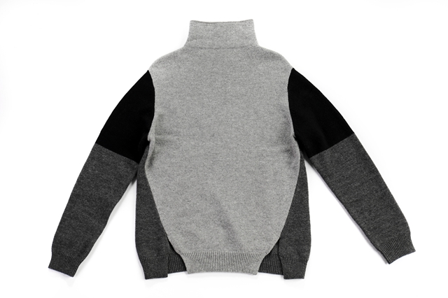 Colorblock Turtleneck Cashmere Sweater
