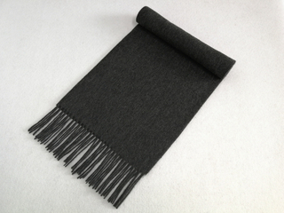 Plain Wool Scarf Charcoal