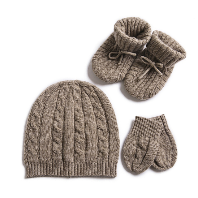 Cashmere Baby Gift Set, Mittens, Beanie, Booties