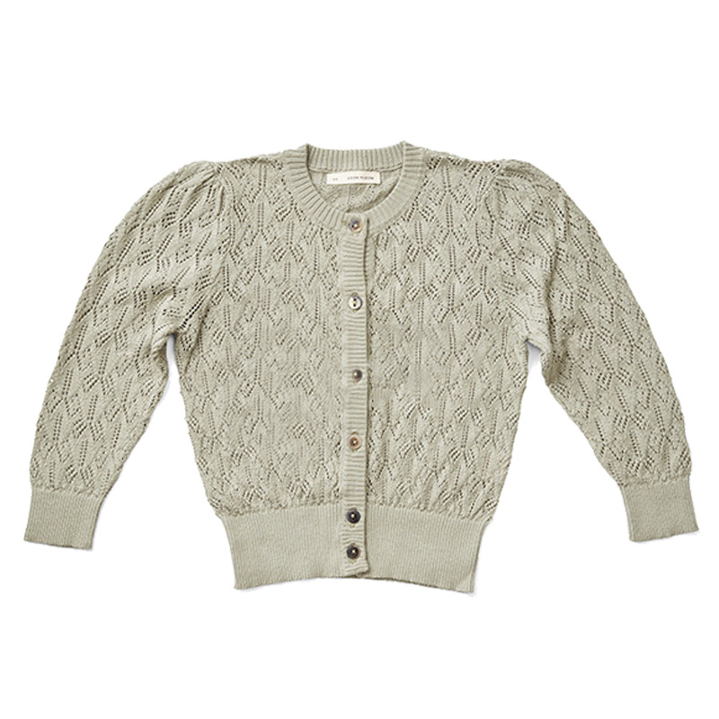 ODM RTS Spring Kids Baby Cardigan Sweater Knitted Thin Plain 100% Cotton Kids Baby Knitted Cardigan