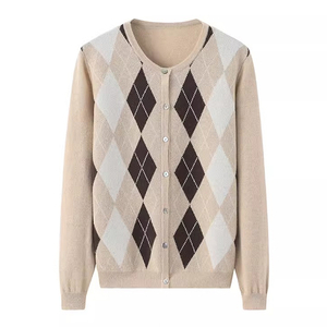 luxury argyle Jacquard Cashmere cardigans