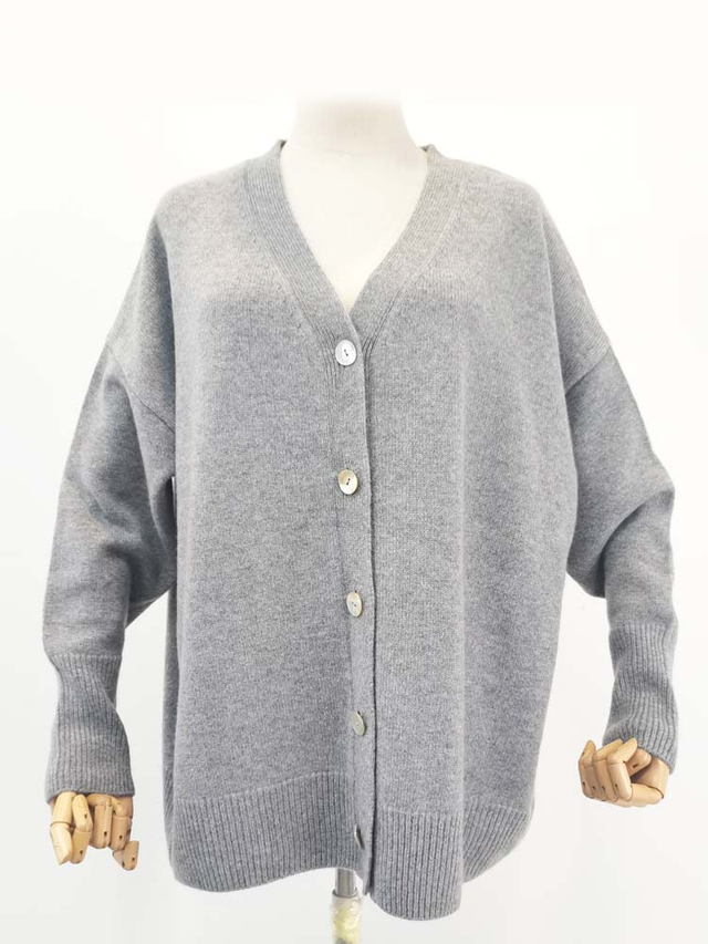 Stylish V-neck Cashmere Cardigan