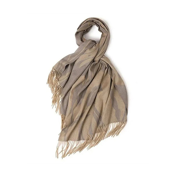  Double Side Jacquard Cashmere Scarf