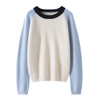 Plain Knit Crew Neck Cashmere pullover Sweater