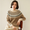 Women's Imfield cashmere fair isle pattern sweater Pullover