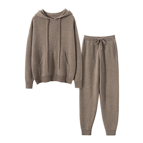 Cashmere Hoodie And Jogger Set For Women