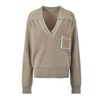 High Quality Women's Open Polo Collar Neck Knit Cashmere Sweaters