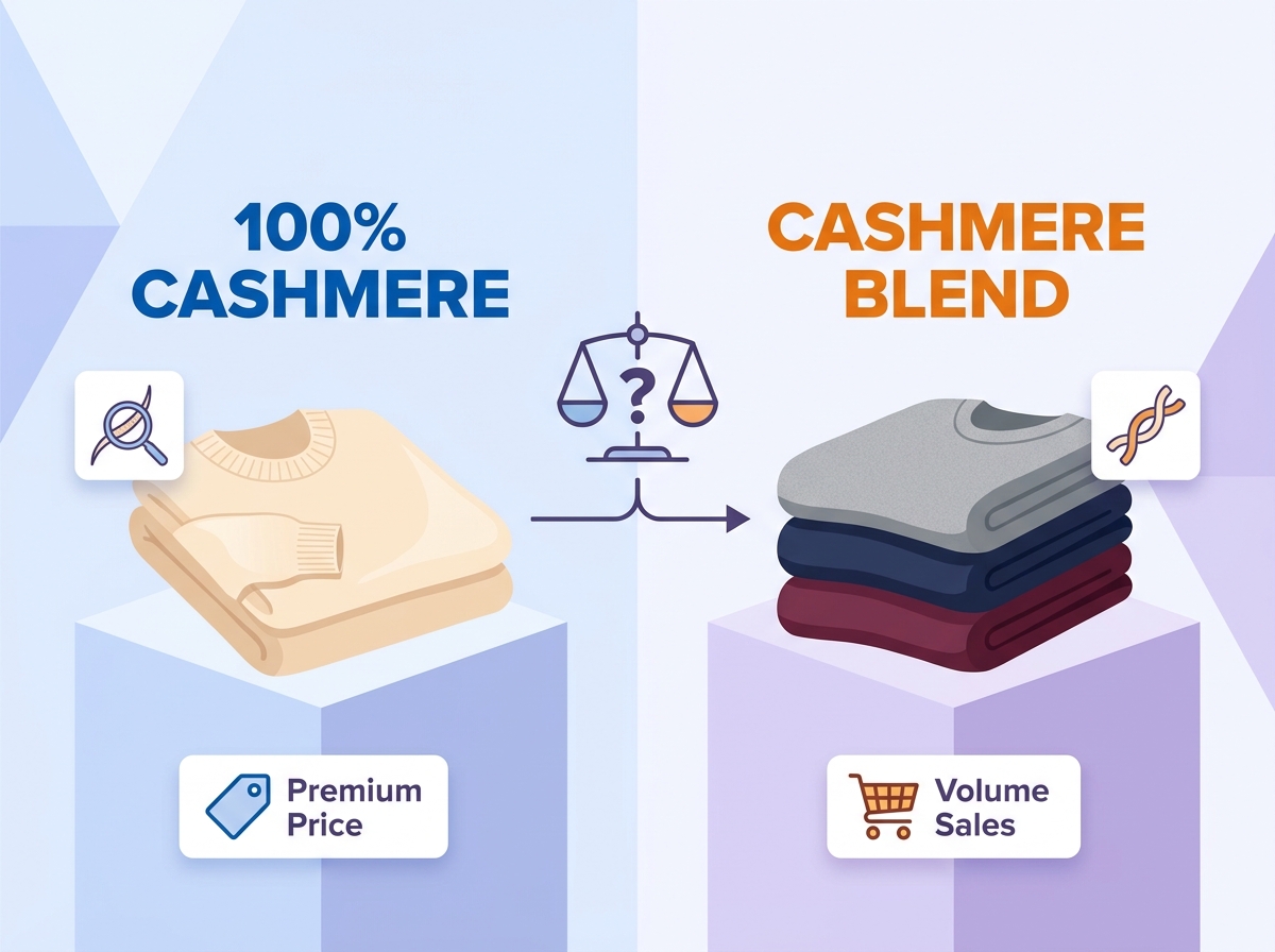 Cashmere knitwear inventory selection