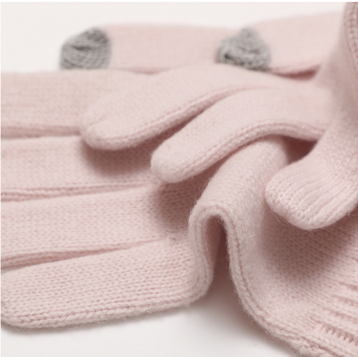 Women Plain Cashmere Glove 