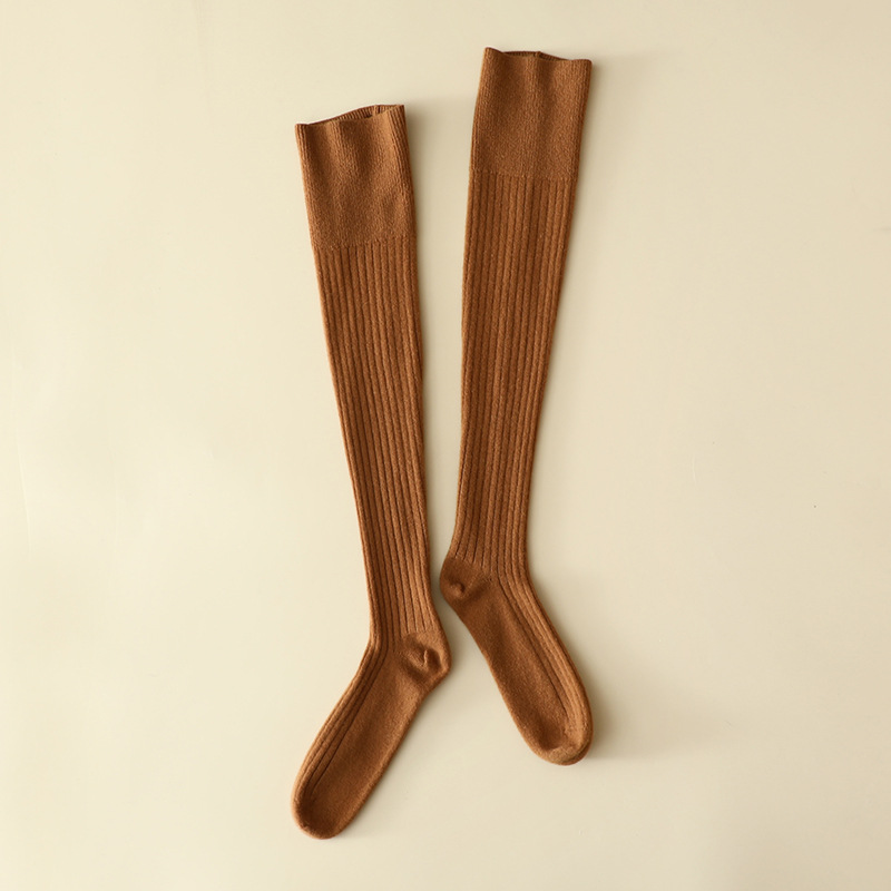 Designer New Design Medium Stockings 100% Cashmere Socks Knitted Women Cashmere Socks