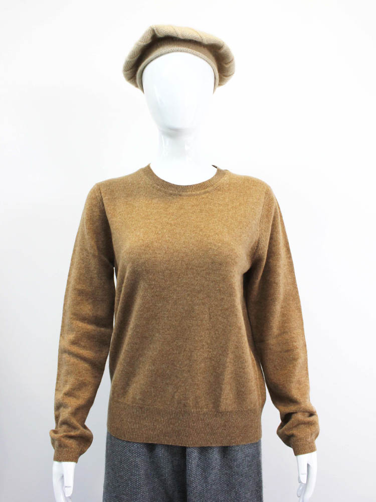 Colorful Round Neck Women Cashmere Sweater 