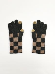 Stylish Plaid Cashmere Gloves