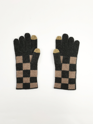 Stylish Plaid Cashmere Gloves