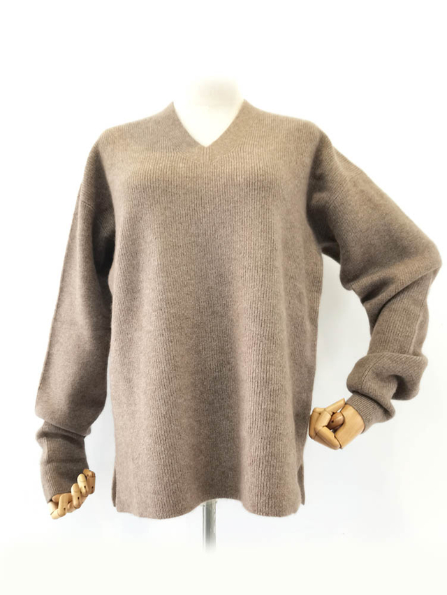 Women V Neck long sleeve kint Cashmere Jumper