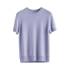 Women cashmere wool Round Neck Short Sleeve 