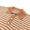 Women 100% merino wool striped Polo shirt