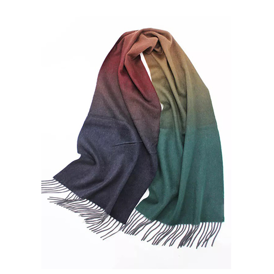 Jacquard Woven Gradient Cashmere Shawl