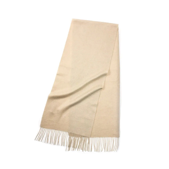 35cm Width plain color long cashmere shawl With tassels