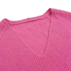 Women V Neck Lantern Sleeve cashmere Sweater