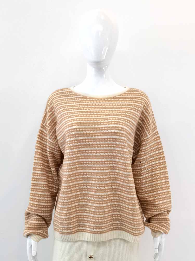 Women casual Round Neck Hollow Sweater