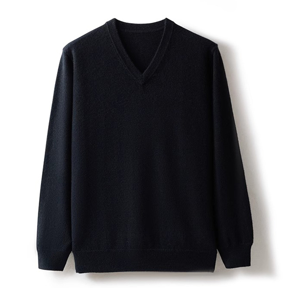 Men\'s V-neck long sleeve Cashmere Sweater