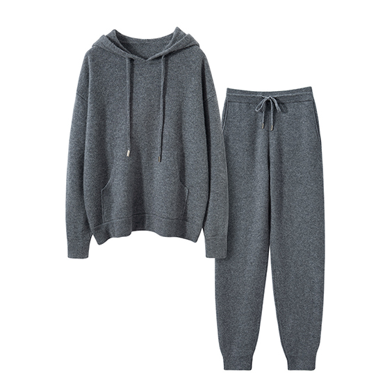 Cashmere Hoodie And Jogger Set For Women
