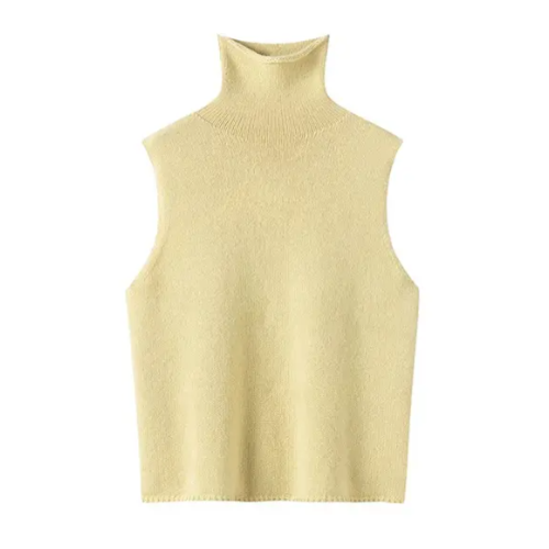Femei Mongolia Cashmere Turtleneck Vest.png