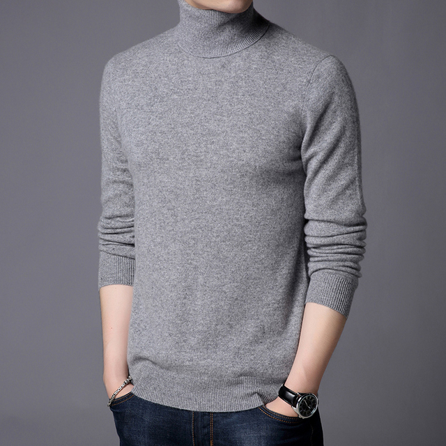 Men Cashmere Turtleneck Sweater