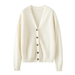 Women Casual 100% Cashmere Cardigan Sweater