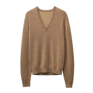 Women V Neck long sleeve kint Cashmere Jumper