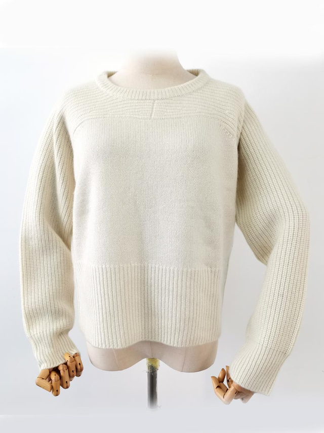 Women Knitted Crew Neck Cashmere Sweater