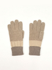 Color Block Men Cable Knit Cashmere Gloves