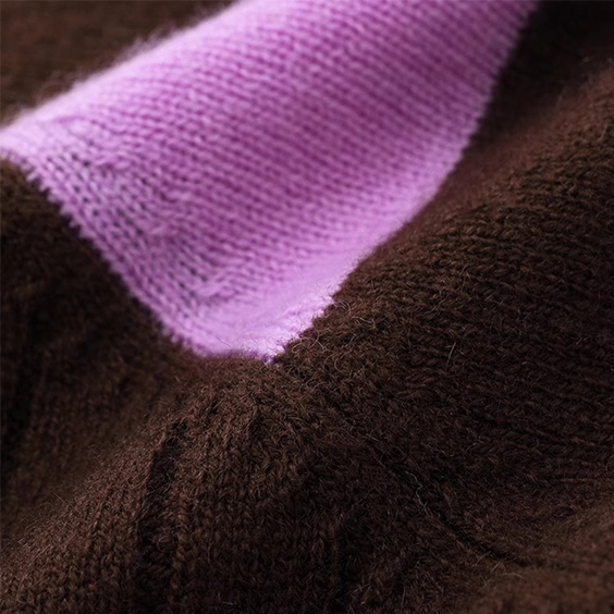 Women’s Colorblock Cashmere Zip Cardigan – Soft Knit Luxury Sweater