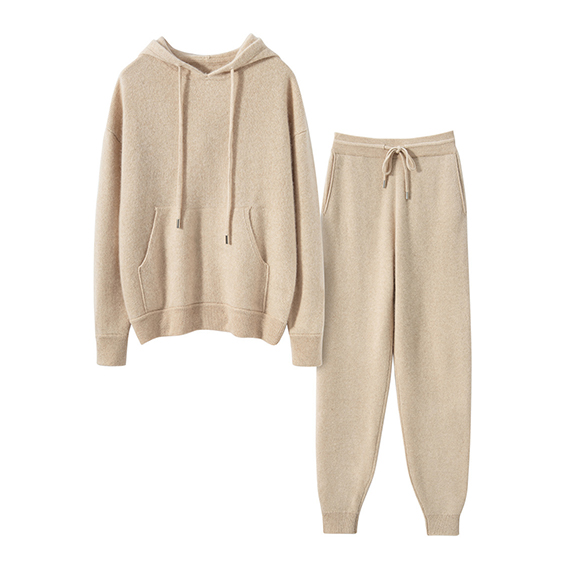 Cashmere Hoodie And Jogger Set For Women