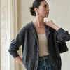 Women's Cozy Cable Knit cashmere Cardigan with hooded