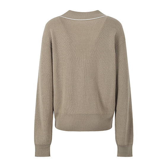 High Quality Women's Open Polo Collar Neck Knit Cashmere Sweaters