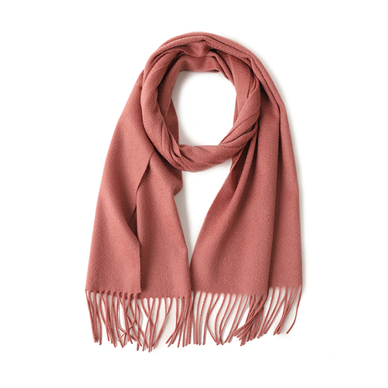Custom logo cashmere fringed scarf