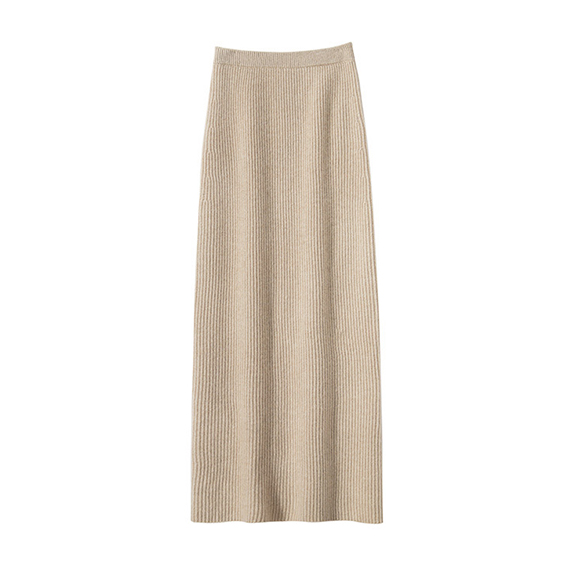 Wholesale 2 piece turtleneck knit cashmere sweater and skirt combo set