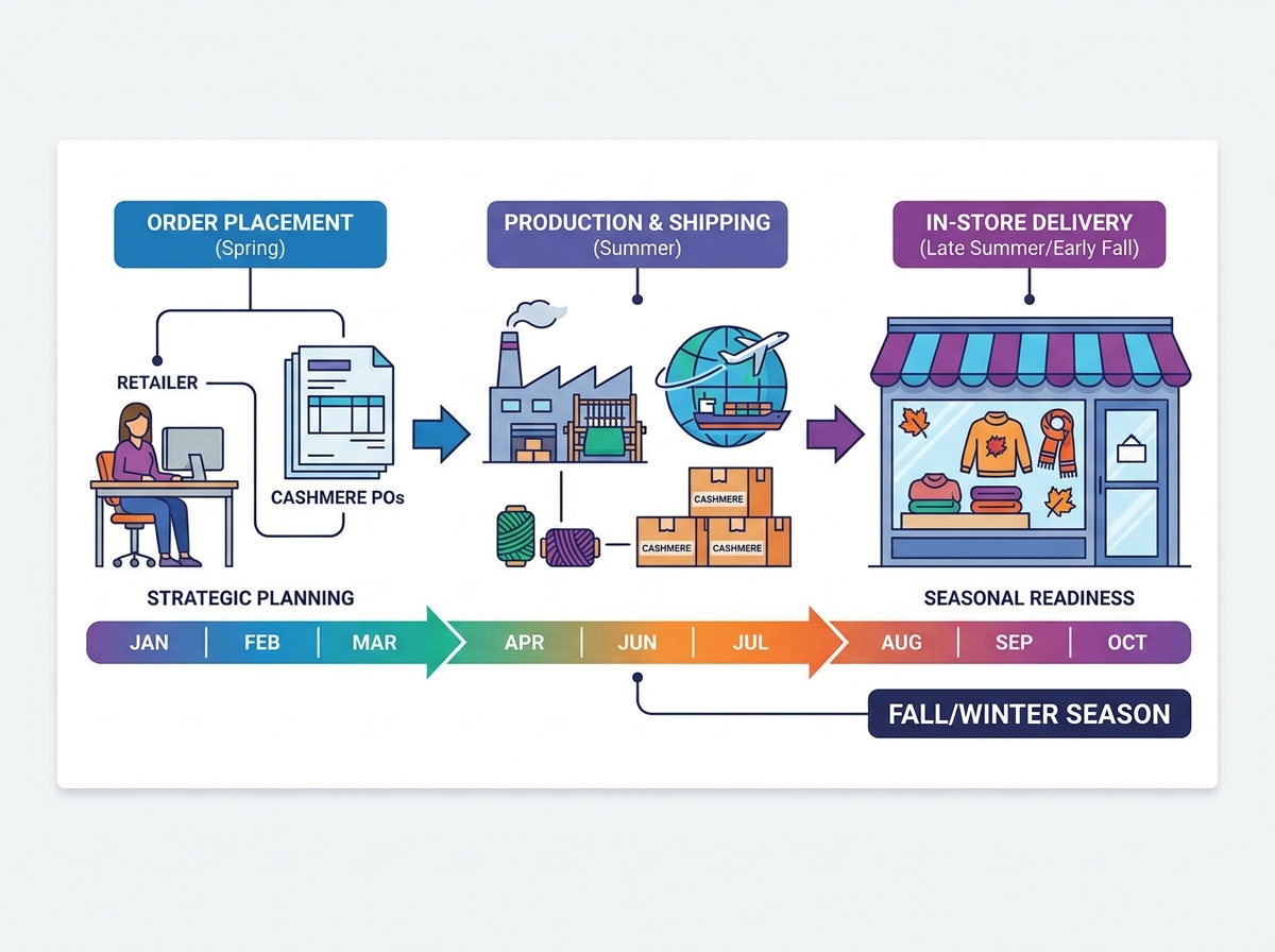 Cashmere production and sourcing timeline for retail buyers