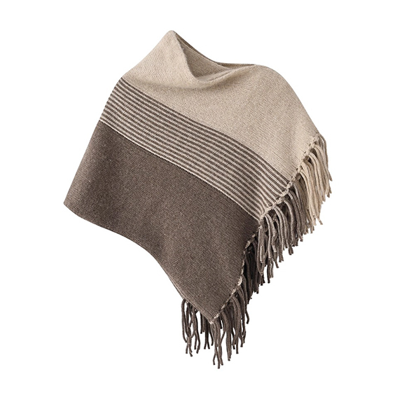 Oversized 100 % Cashmere poncho Cape with Fringe 