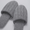 Cable Knitted Cashmere Slippers