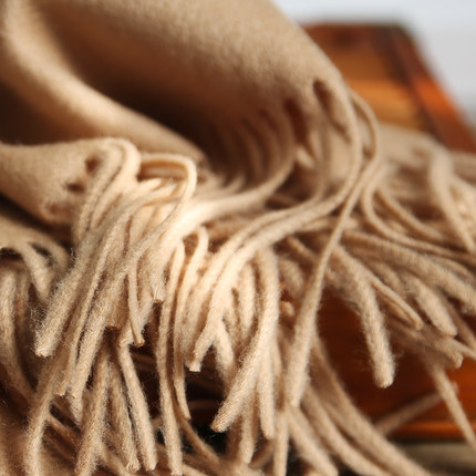 Solid Color Wool Scarf For Autumn Winter
