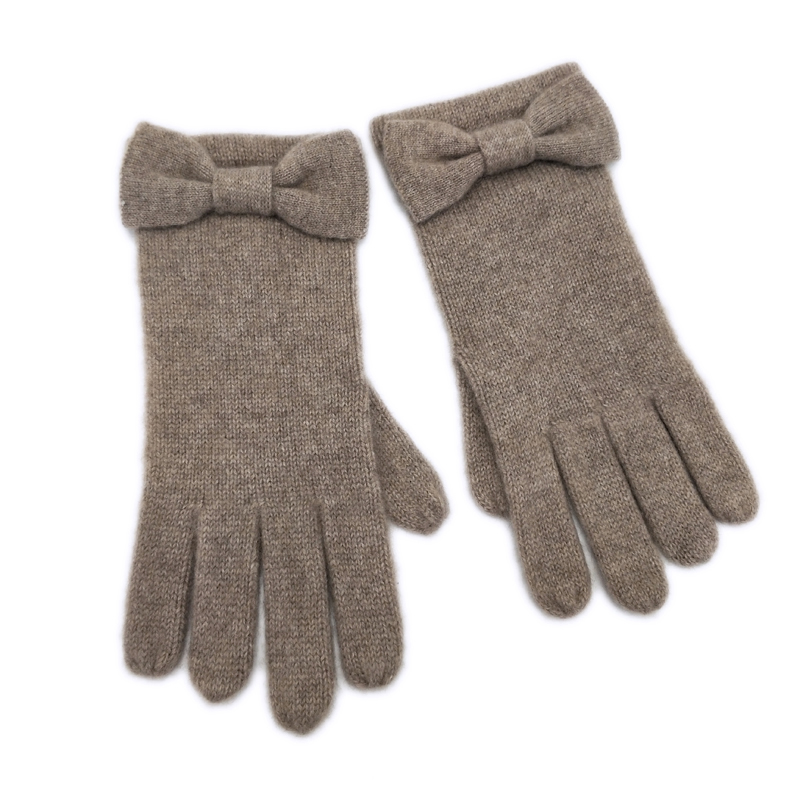 Girls plain cashmere gloves