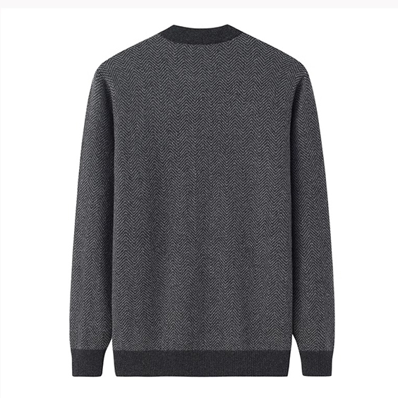 Classic Men's Jacquard Crewneck Sweater