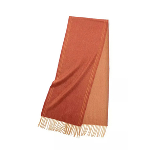 Double Side Cashmere Scarf with Tassels