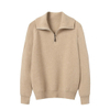 High Neck Zip-Up Cashmere Pullover 